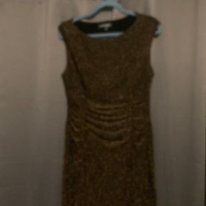 Stunning Lauren dress with front gathers, beautiful bronze color